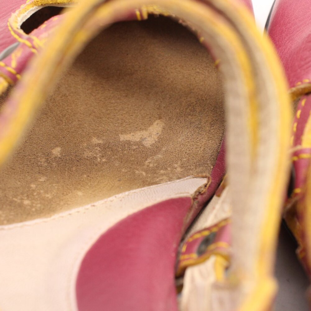 John Fluevog Pink and Black Sculpted Heel Mary Jane Pumps - Picture 10 of 13